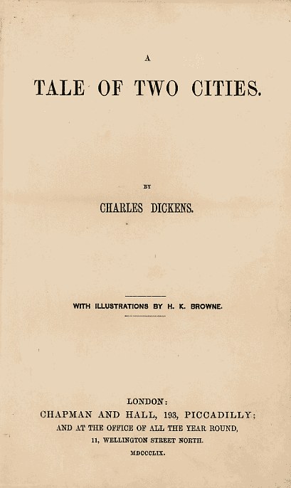 Ein Weißbuch mit dem Titel "Eine Geschichte von zwei Städten" in fetter schwarzer Schrift, eingerahmt von einem schmalen schwarzen Rand.